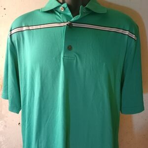 A Pre-owned (Size L) FJ FOOTJOY Blue
Green Polo Shirt